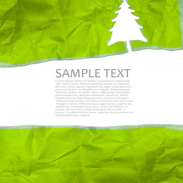 Papel de Navidad Verde Cortado