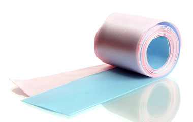 silk ribbons, isolated on white