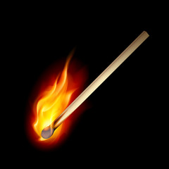 Burning match