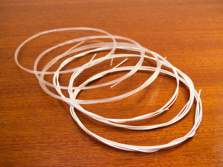Classical Guitar Strings Set on Wood