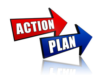 action and plan in arrows