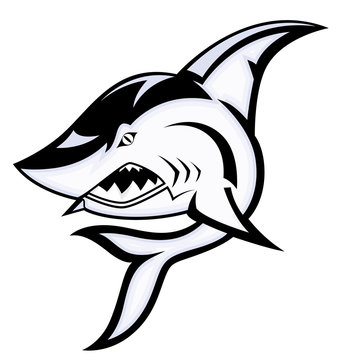 Angry Shark Mascot Vector Illustration
