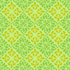 Green-yellow wallpaper pattern