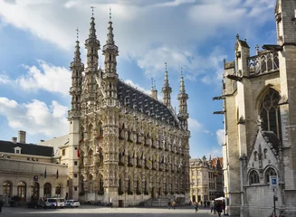 Photo sur Plexiglas Monument historique Town Hall, Leuven, Belgium
