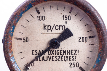 An old measurement device closeup