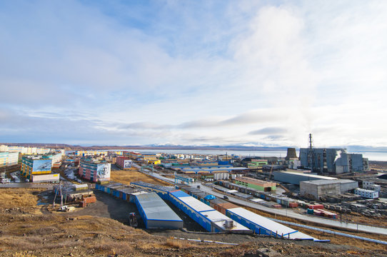 Anadyr streets. Town view
