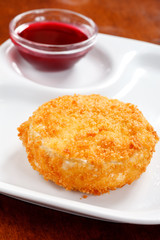camembert with cranberry sauce