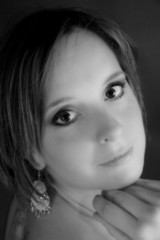Fototapeta premium portrait de femme en noir et blanc