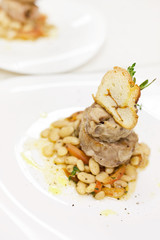 meat with orzo pasta