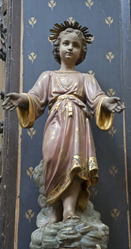 BNrussels - Statue of young Jesus from Saint Nicholas