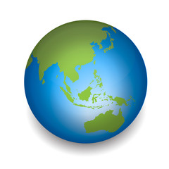 World Globe editable vector illustration 
