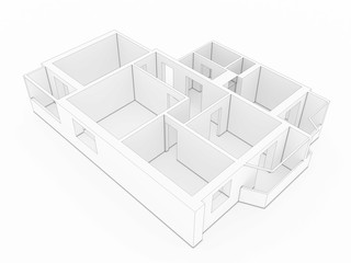 3d Floor plan on a white background №3