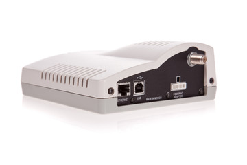 Broadband modem isolated on a white background