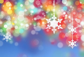 Obraz na płótnie Canvas winter snowflakes background