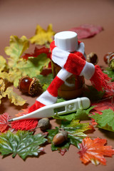Medikamente mit Herbstlaub