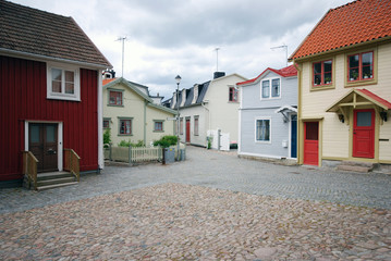 Strasse in Ronneby (Schweden)