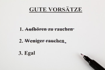 Gute Vorsätze