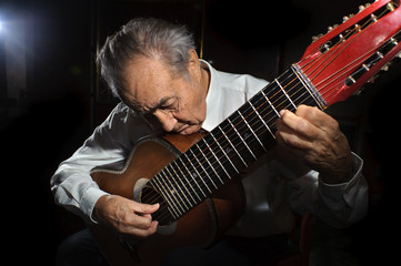 Obraz premium Old musician.