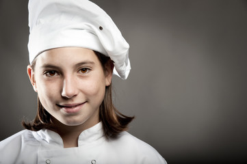 chef  on gray background