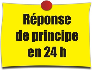 étiquette réponse de principe en 24 h