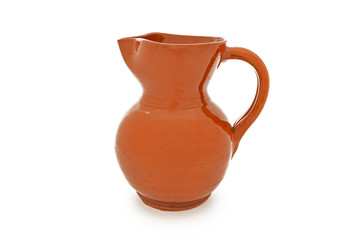 Glazed pottery jug wine