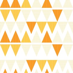 retro trójkąty żółte i pomarańczowe nieskończony deseń - obrazy, fototapety, plakaty