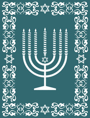 Jewish menorah design , vector illustration