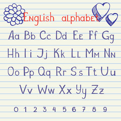 Drawing english alphabet