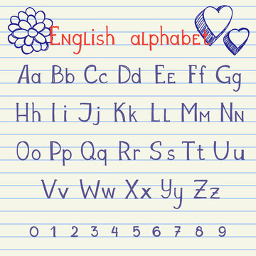 Drawing english alphabet