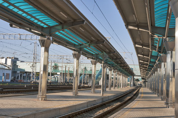 Naklejka premium Railroad platform