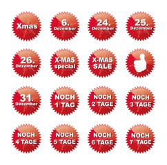 Weihnachts Reklame Button Set