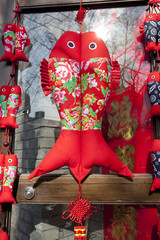 Chinese New Year prosperity fish made of fabric
