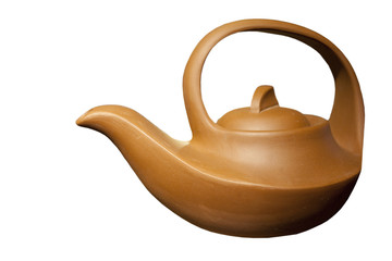 Isolated brown tea pot