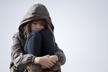 lonely girl suffering