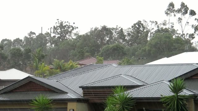Thunderstorm in the suburbs