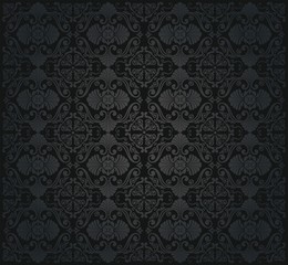 Black victorian  wallpaper