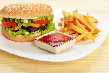 Tasty hamburger