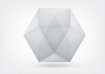 Transparent  cuboctahedron for your graphic design