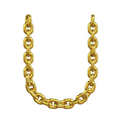 3d Gold Chain Alphabet Font - U - 45936611