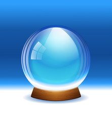 Vector empty transparent snow globe. Layered.