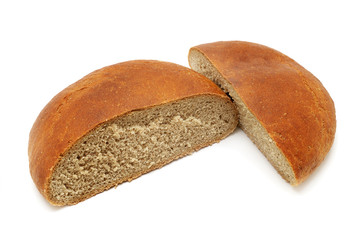 Fresh bread isolated on white background