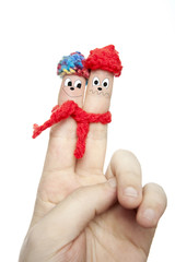 lovely finger with face illustration