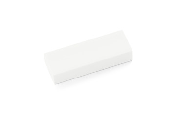 Rectangle eraser rubber on white background.