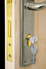 Door with new lock
