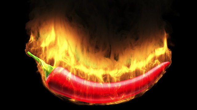 Burning red pepper