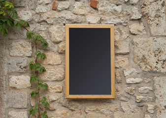 Restaurant blank wall menu board