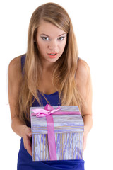 girl with gift box