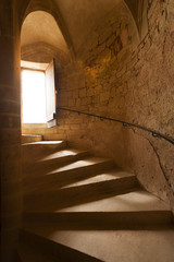 Spiral staircase in stone
