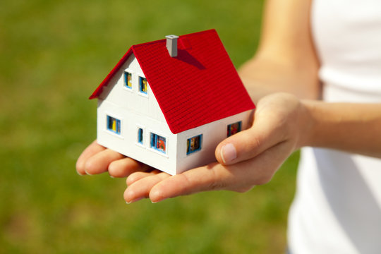 Traumhaus im Gr&uuml;nen auf H&auml;nden getragen