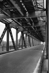 Iron bridge B&W image